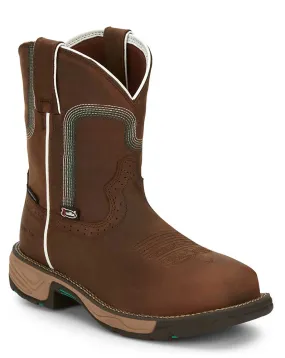 Justin Women's Rush 8 Inch WP CT Work Boot Pine Chocolate