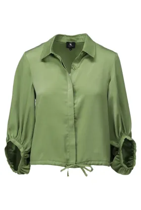 K-design - Blouse in satijn look (A674Green eyes)