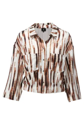 K-design - Blouse met print, zakjes en elastiek (A210P983)