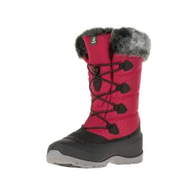 Kamik Women's Momentum2 Snow Boot Red Fur Lined Rounded Toe Waterproof Boots