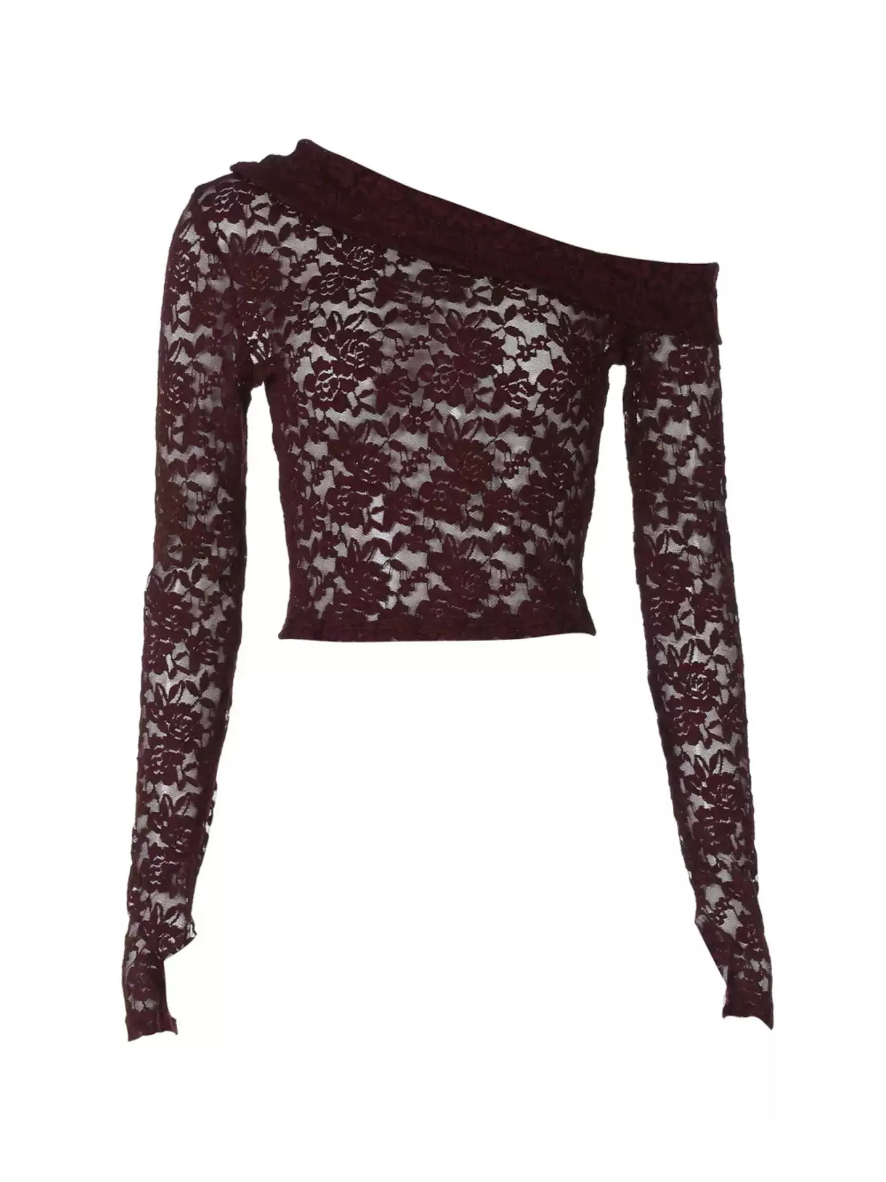 Koraline Asymmetrical Lace Top