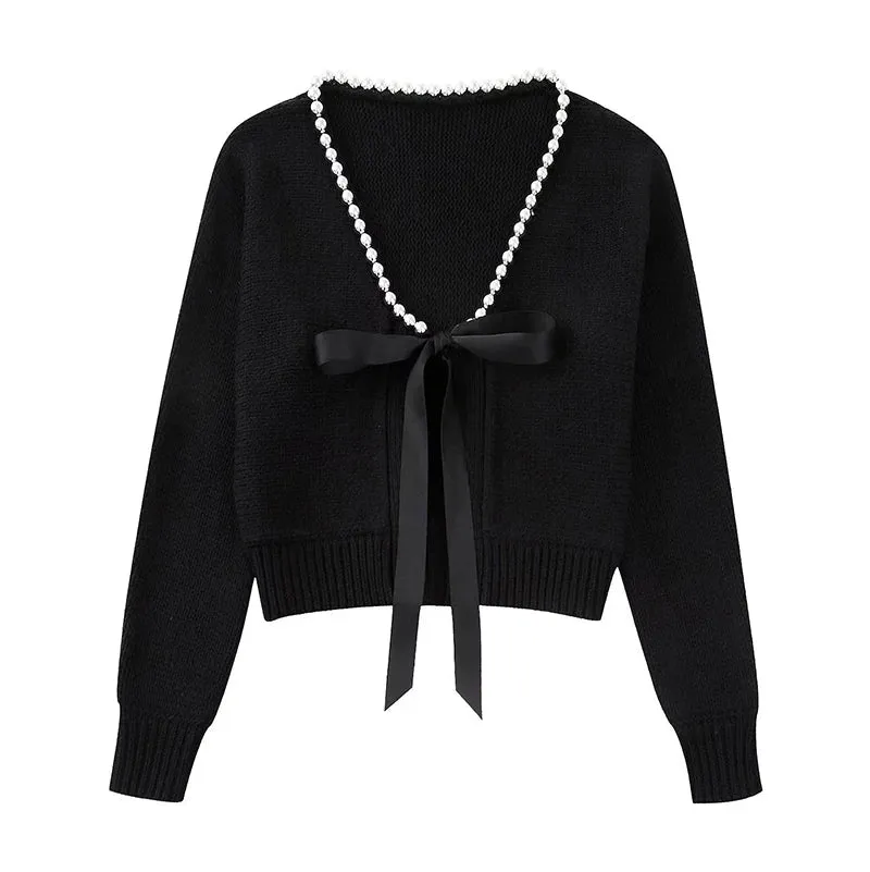 Lapel Tie Elegant Office Ladies Blouse