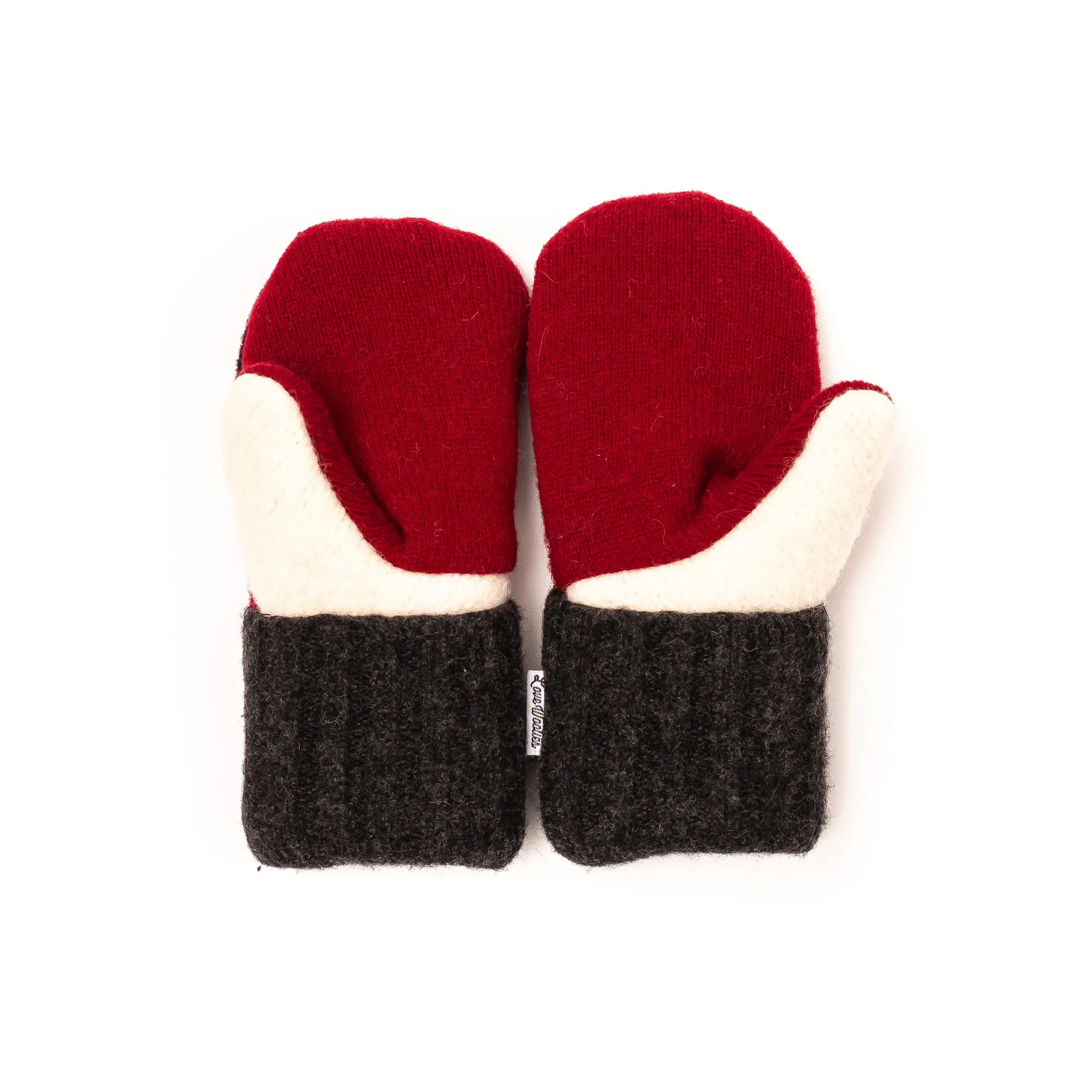 Large Kid's Wool Sweater Mittens | Snowball Fight