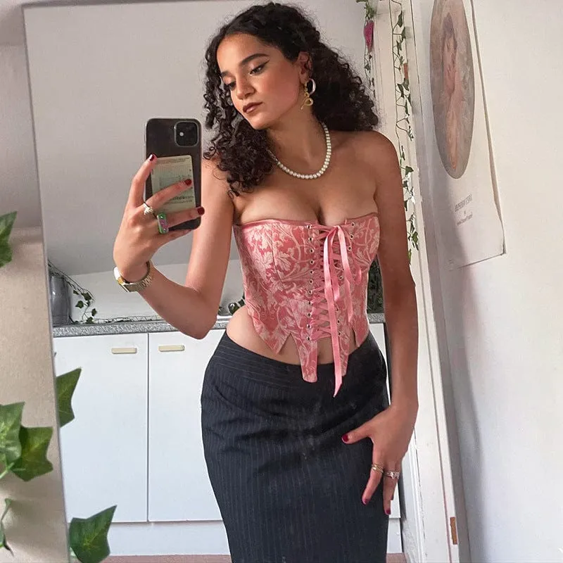 Luxxe Floral Corset Top