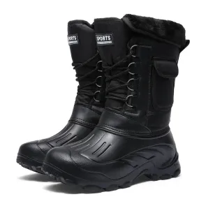 Men's Outdoor Sports Boots 2024 – Winter Waterproof High-Top Shoes, Light Rain, Fishing, Warm Snow, Hiking