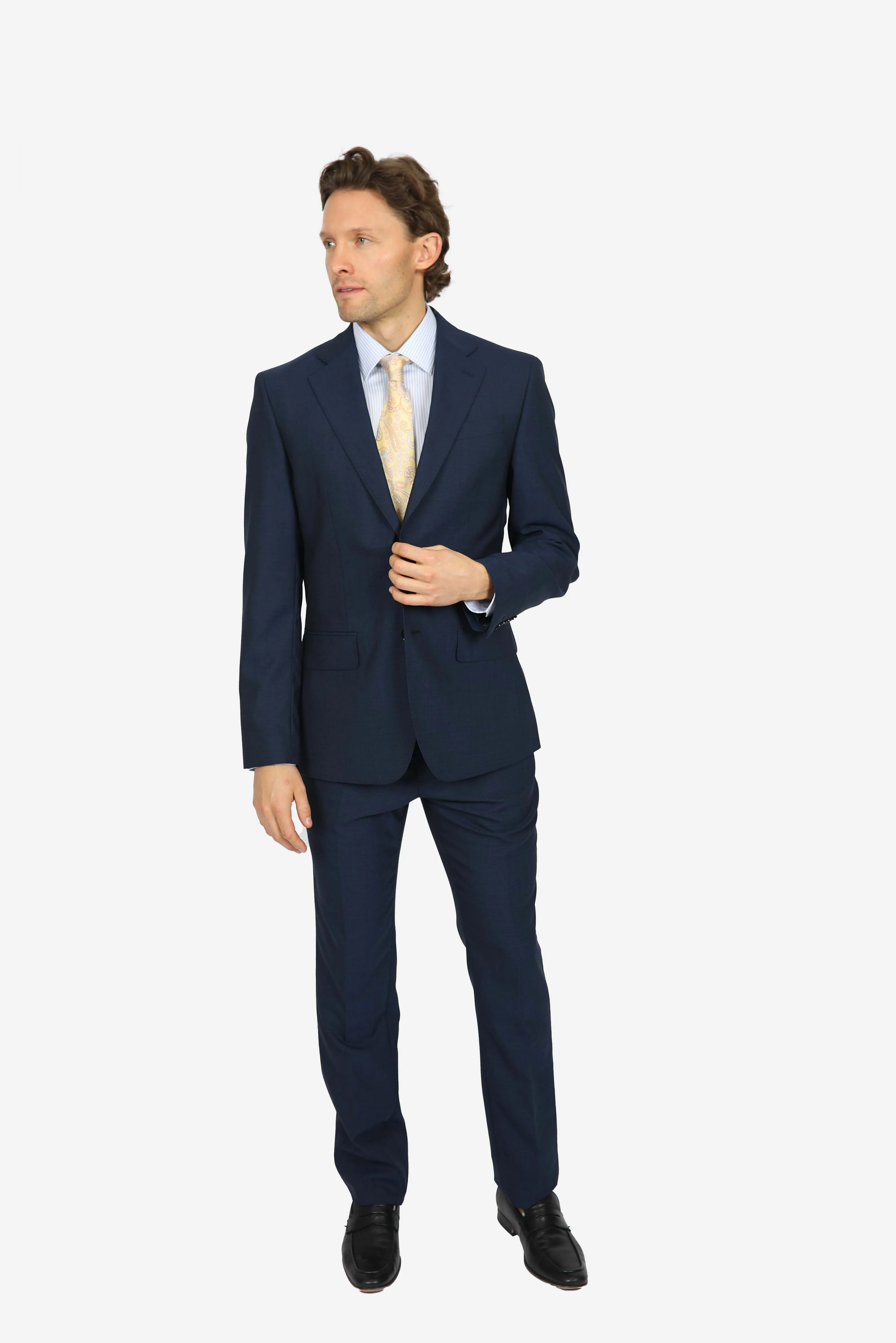 Navy Brinsley Mini Check Jacket