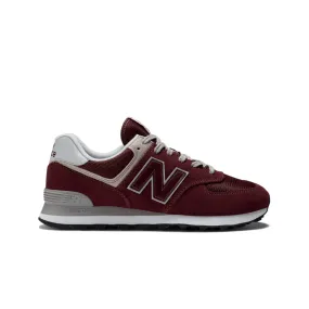 New Balance Mens 574 Core Casual Sneakers ML574EVM Burgundy/White