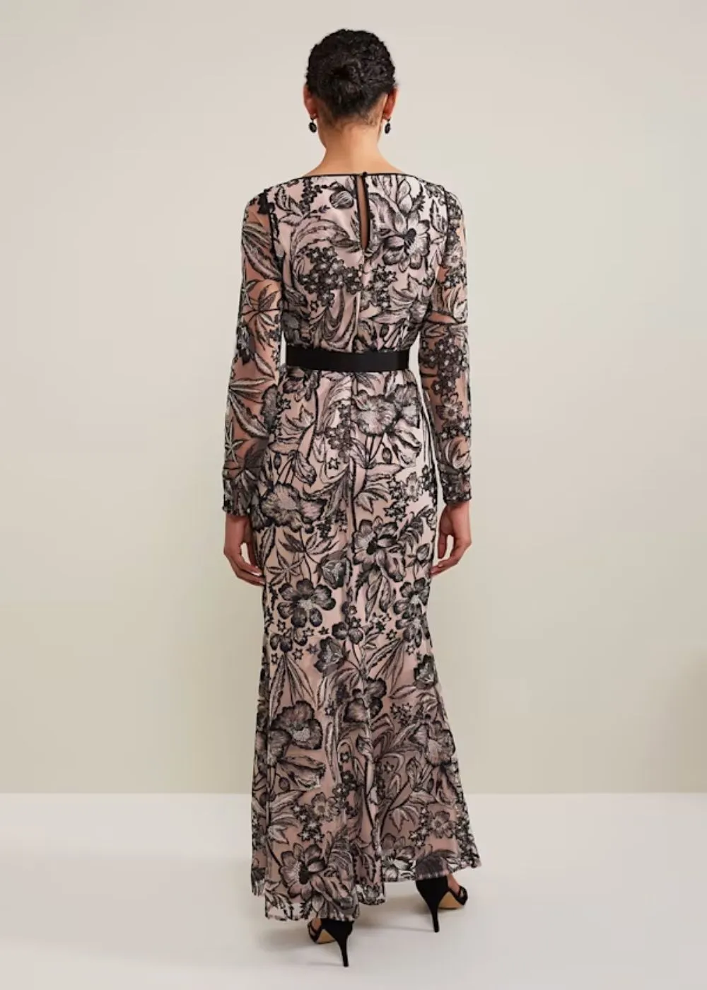 Phase Eight Nola V Neck Embroidered Maxi
