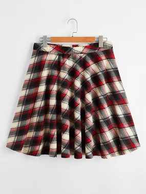 Plaid Short Plus Size Skirts