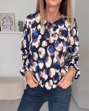 Printed strappy elegant blouse