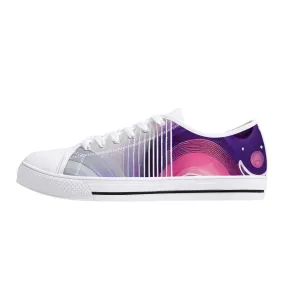 Purple & Pink Low-Top Canvas Shoes