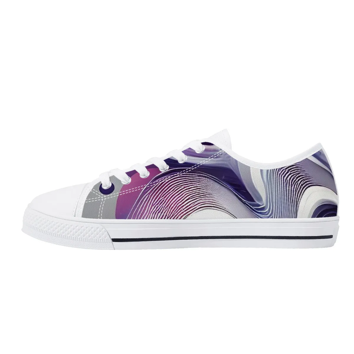 Purple & Pink Low-Top Canvas Shoes