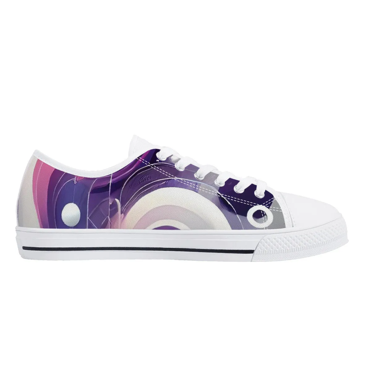 Purple & Pink Low-Top Canvas Shoes