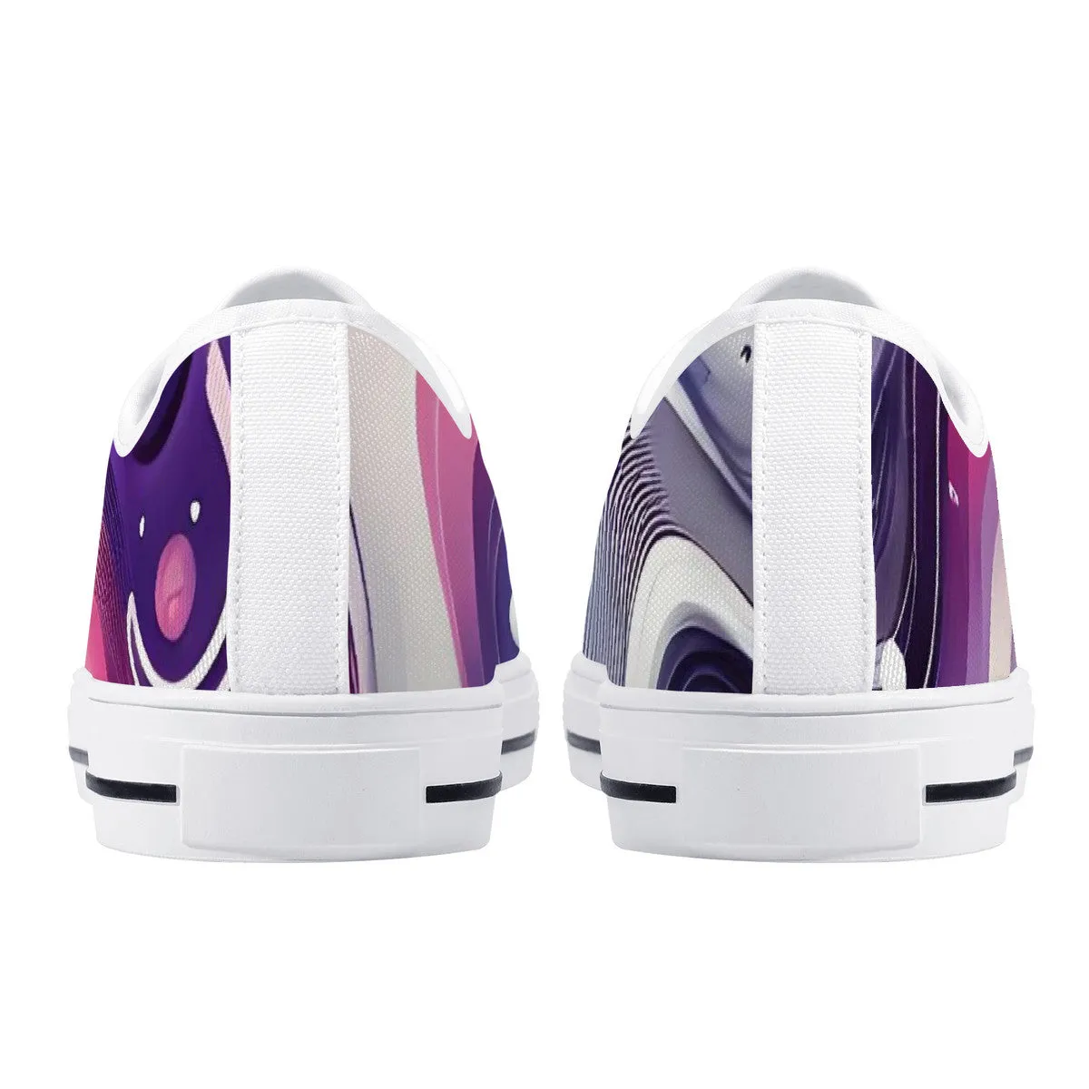 Purple & Pink Low-Top Canvas Shoes