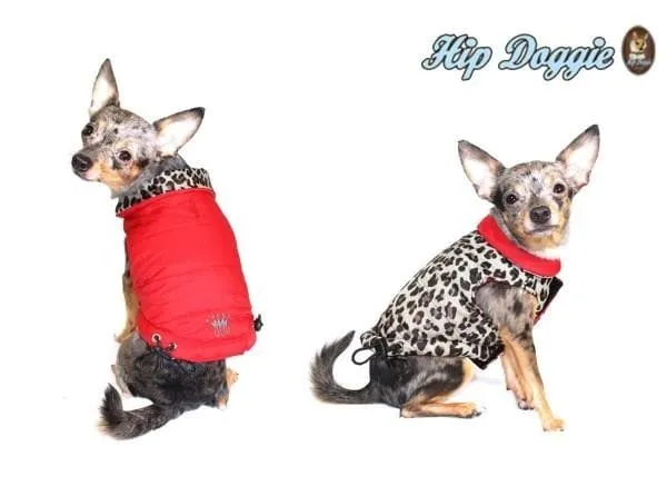 Red & Leopard Reversible Vest