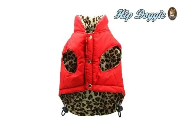 Red & Leopard Reversible Vest
