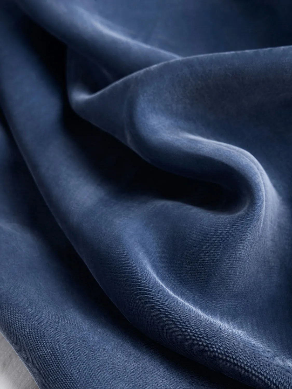 Sandwashed Cupro - Deep Ocean - Swatch