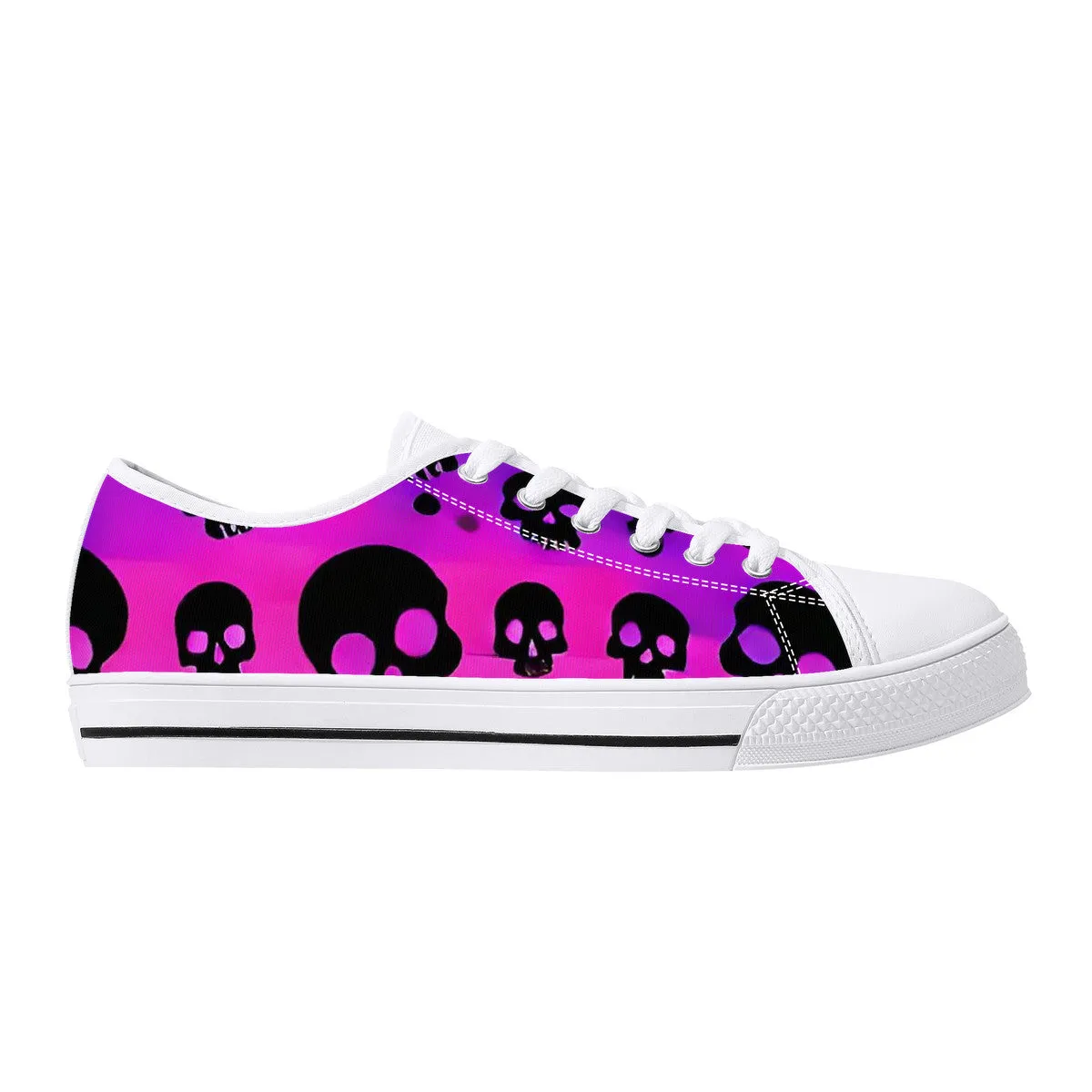 Skulls Low-Top Canvas Shoes