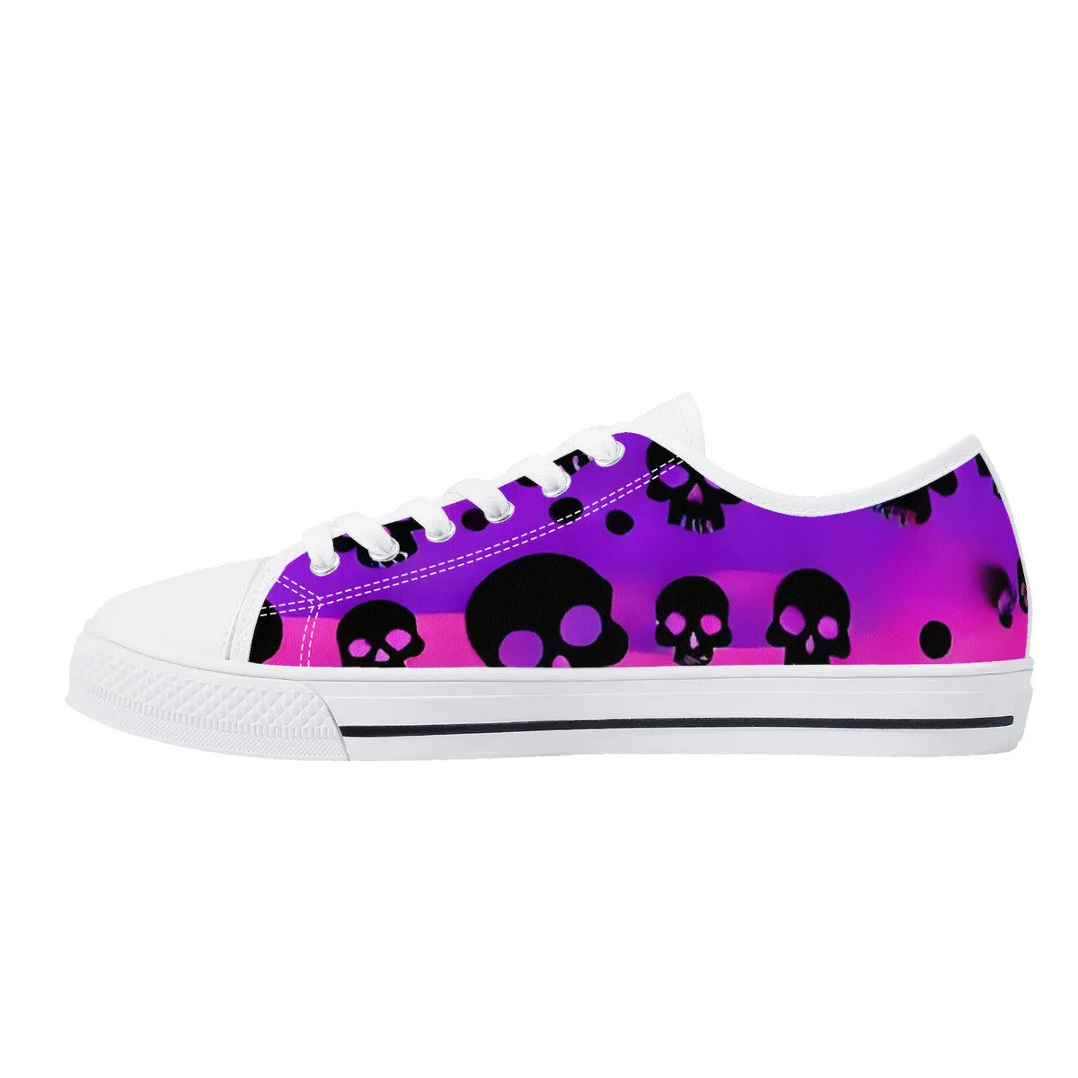 Skulls Low-Top Canvas Shoes