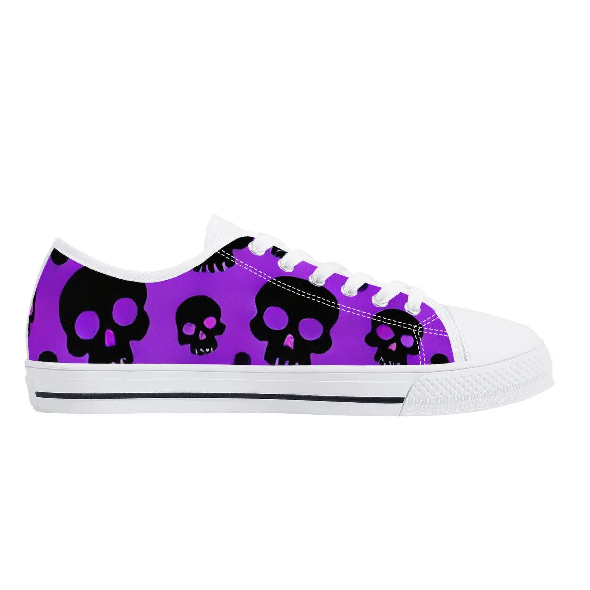 Skulls Low-Top Canvas Shoes