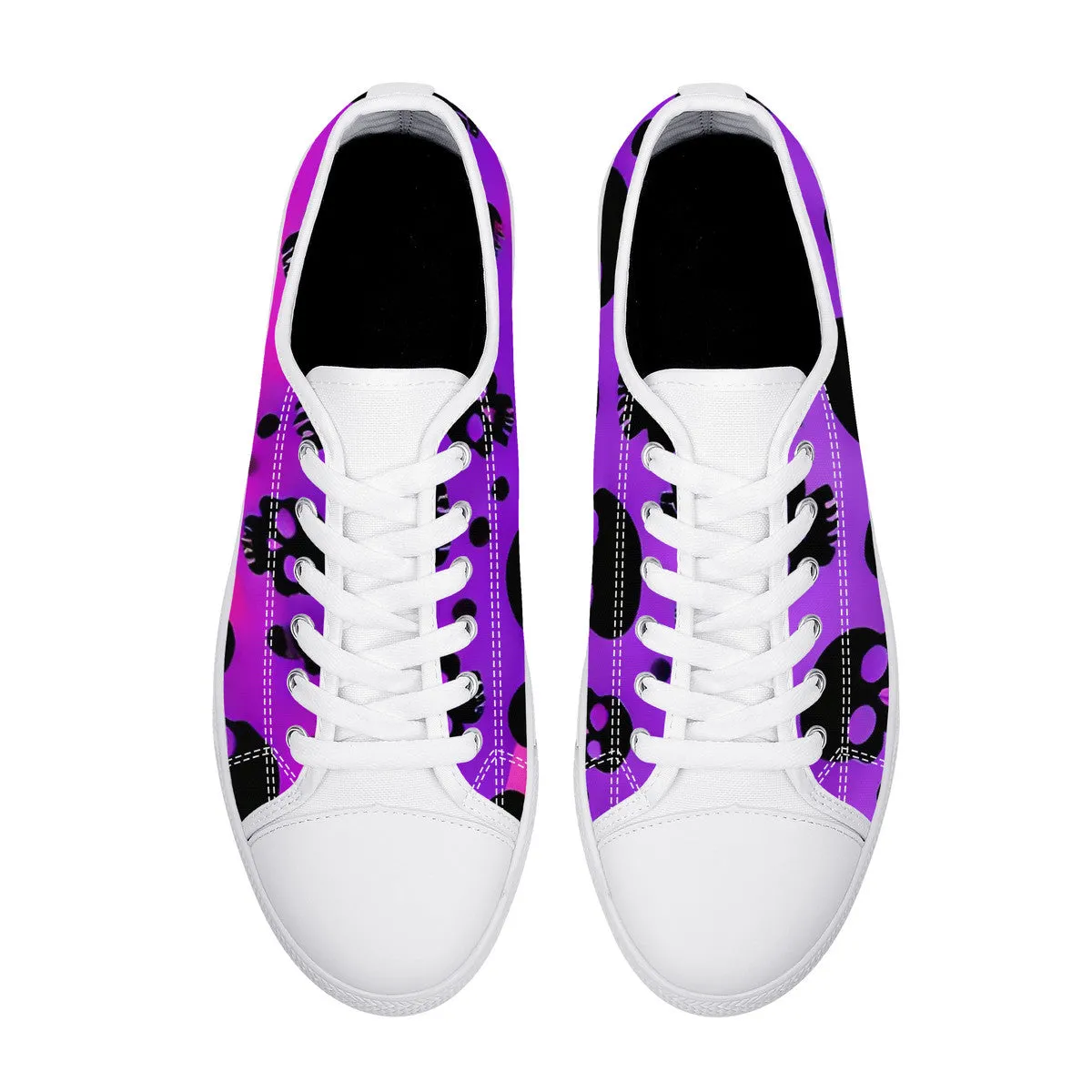 Skulls Low-Top Canvas Shoes