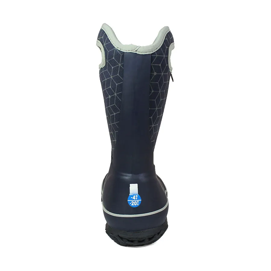Slushie Navy Web Geo Gumboots