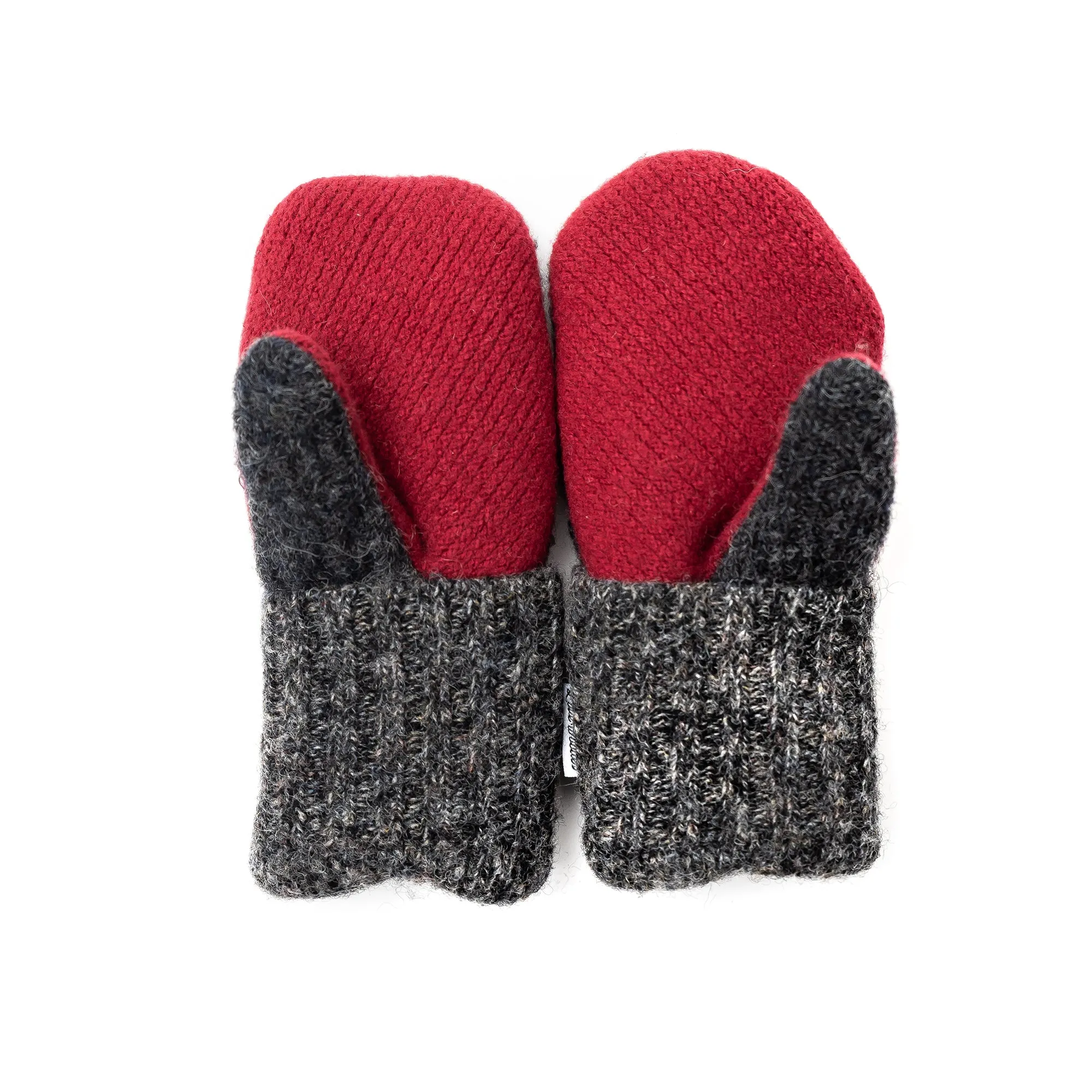 Small Kid's Wool Sweater Mittens | Coal