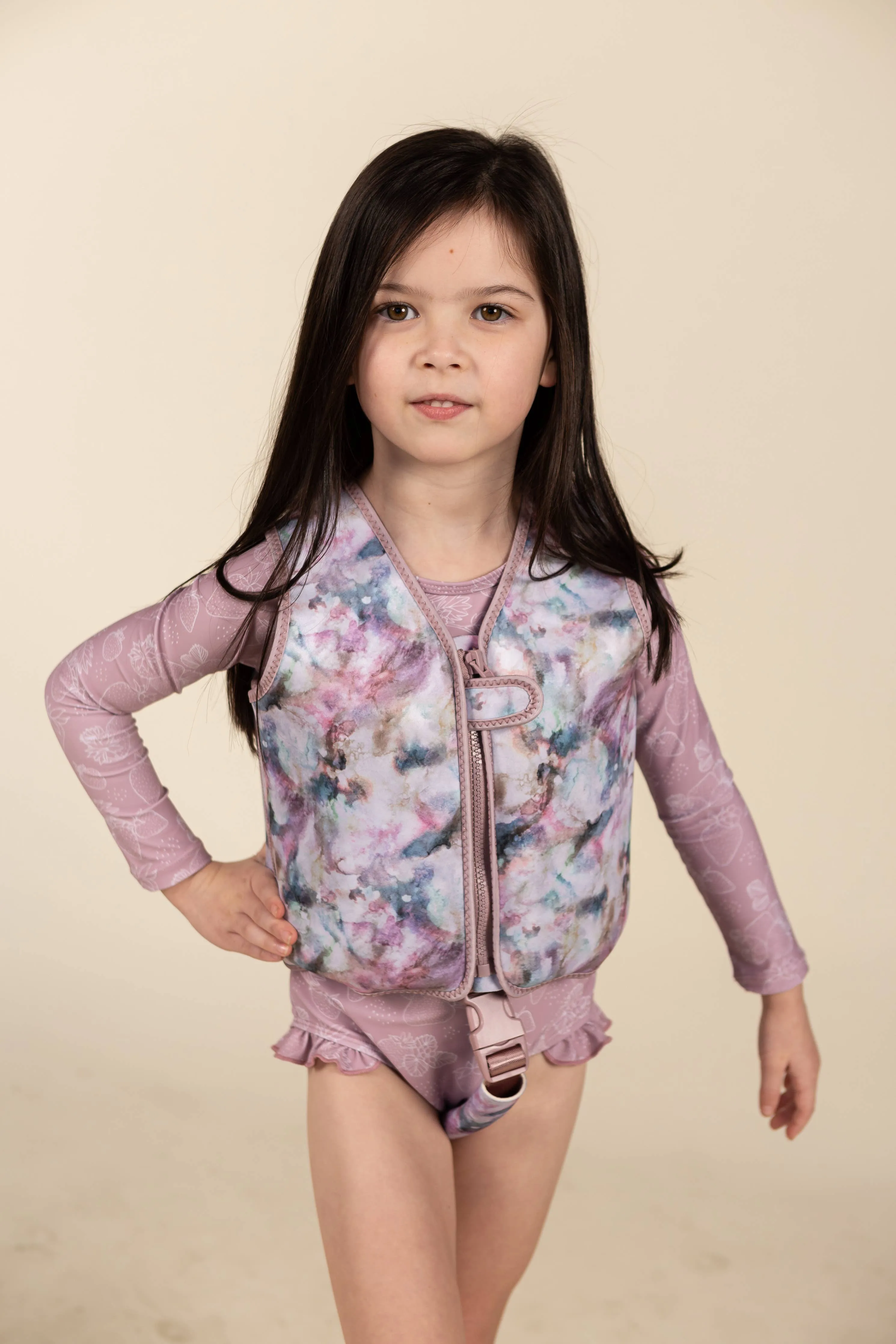 Swim Vests: Medium (3-6Y) / Green Palms