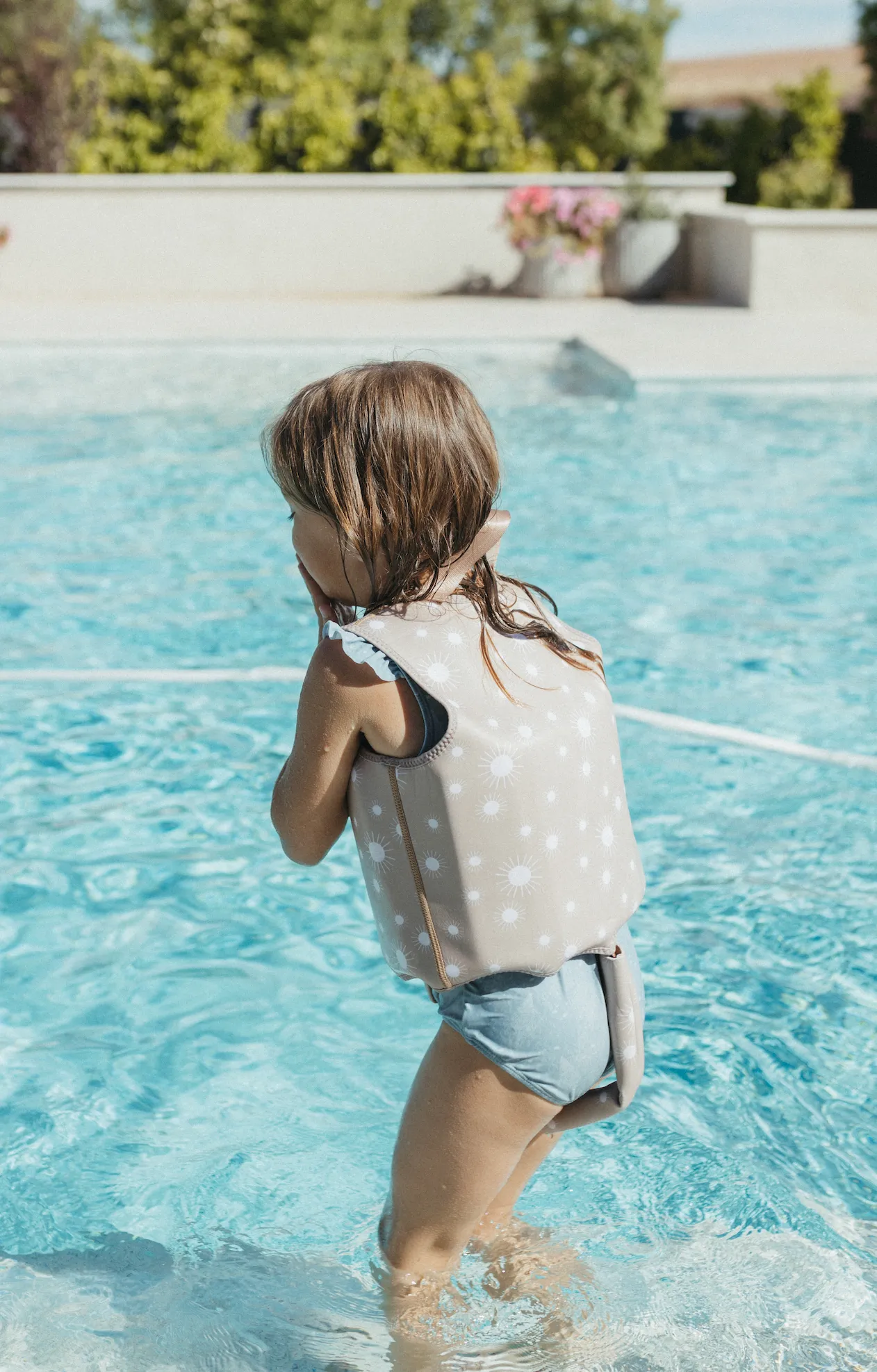 Swim Vests: Medium (3-6Y) / Green Palms