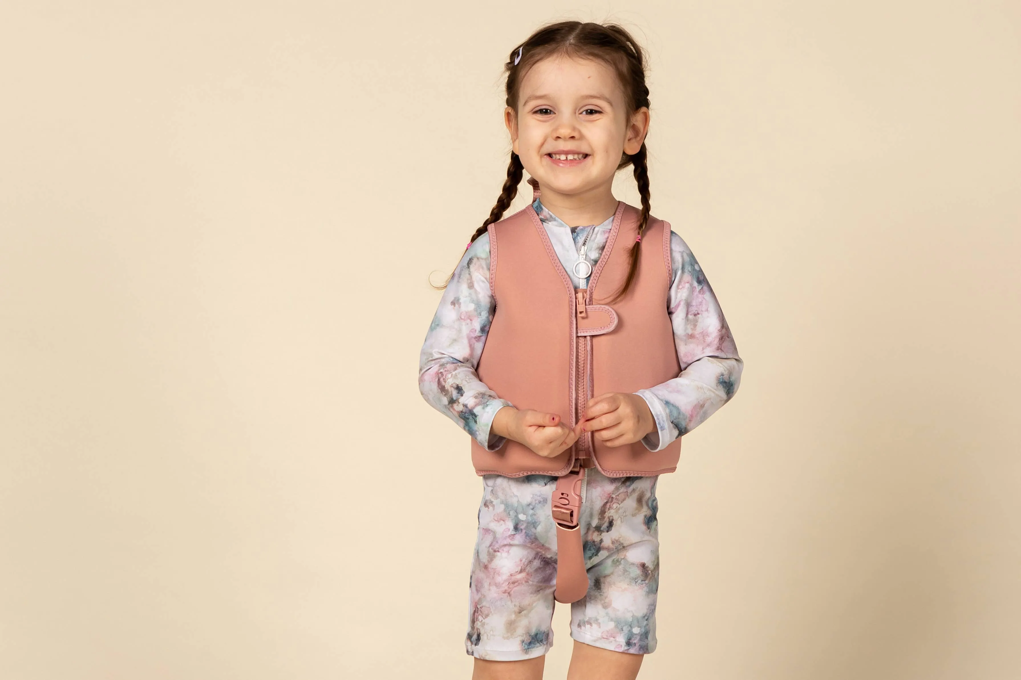 Swim Vests: Medium (3-6Y) / Green Palms