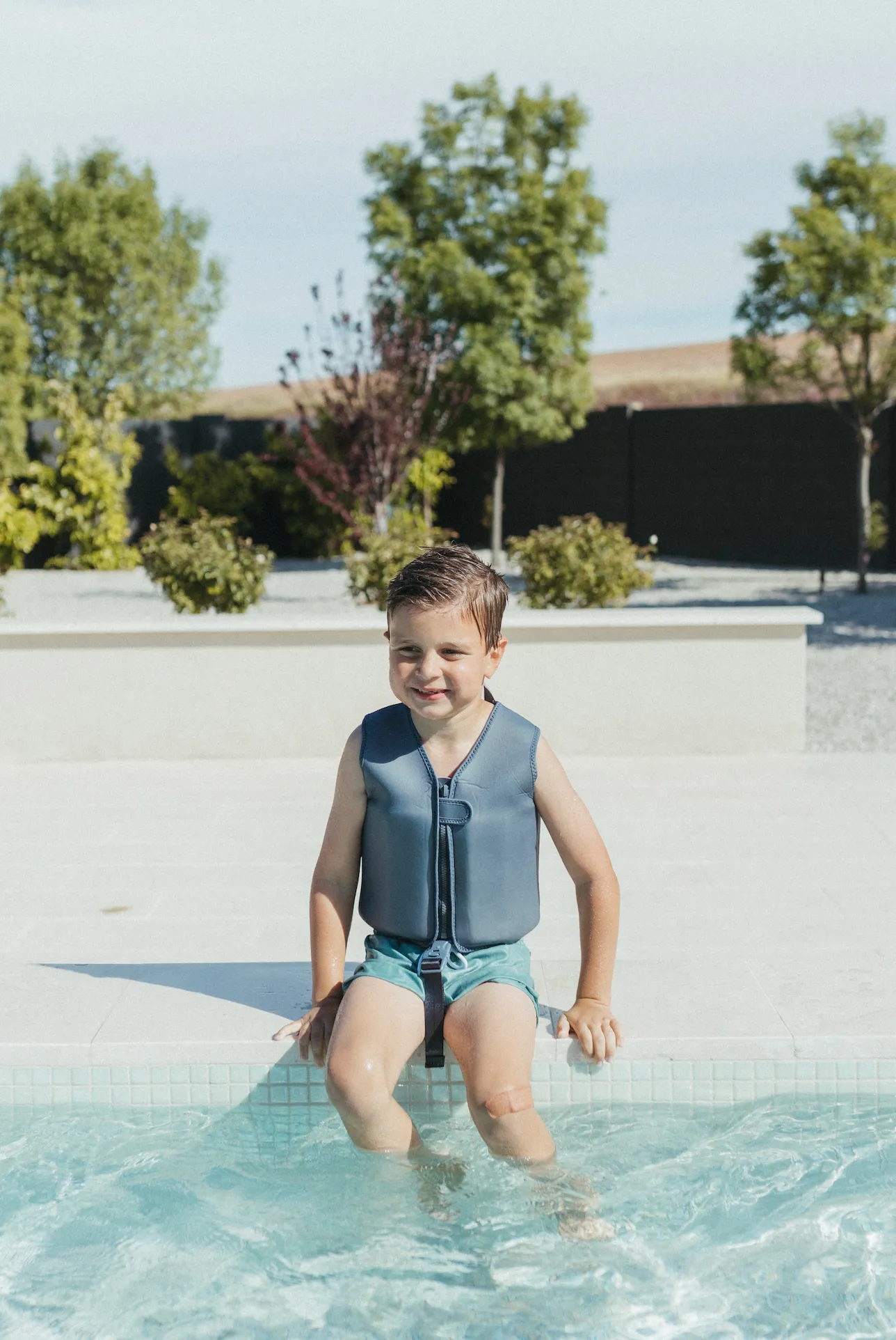Swim Vests: Medium (3-6Y) / Green Palms