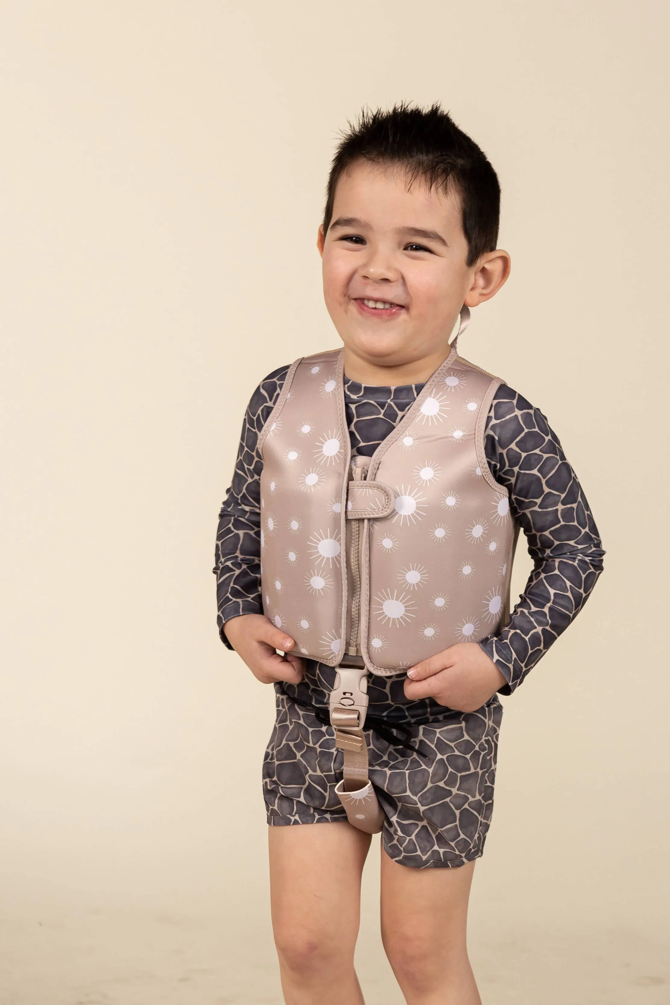 Swim Vests: Medium (3-6Y) / Green Palms