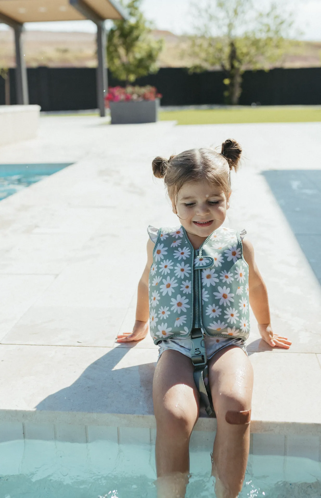 Swim Vests: Medium (3-6Y) / Green Palms