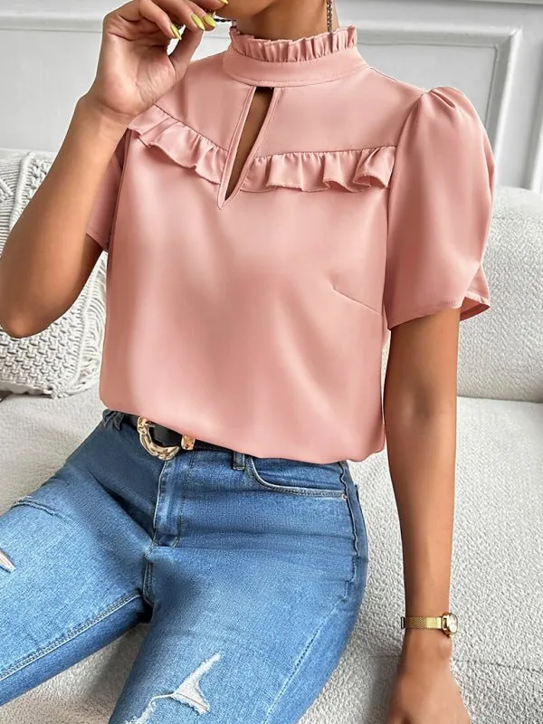 Tara™ | Elegant short-sleeved blouse