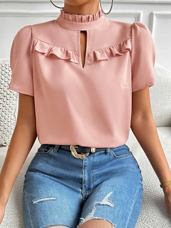 Tara™ | Elegant short-sleeved blouse