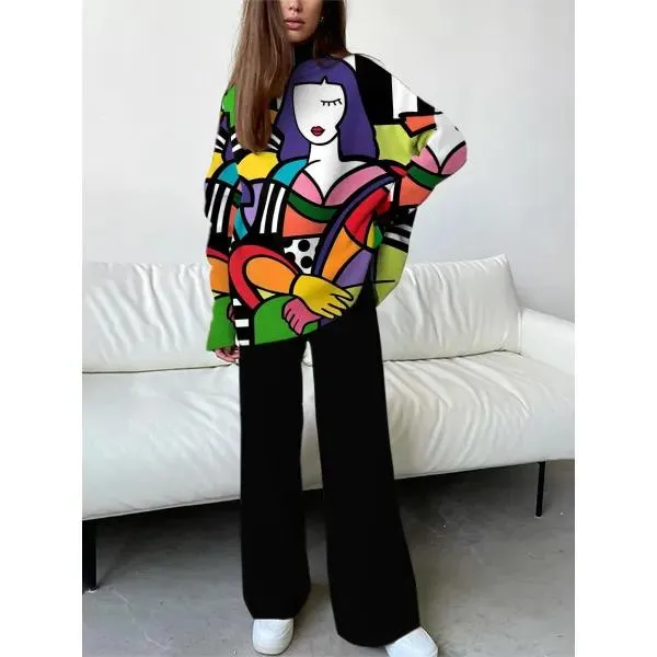 Tops And Wide Leg Pants Suit Elegant Lady Two Piece Set Tracksuits S2072190