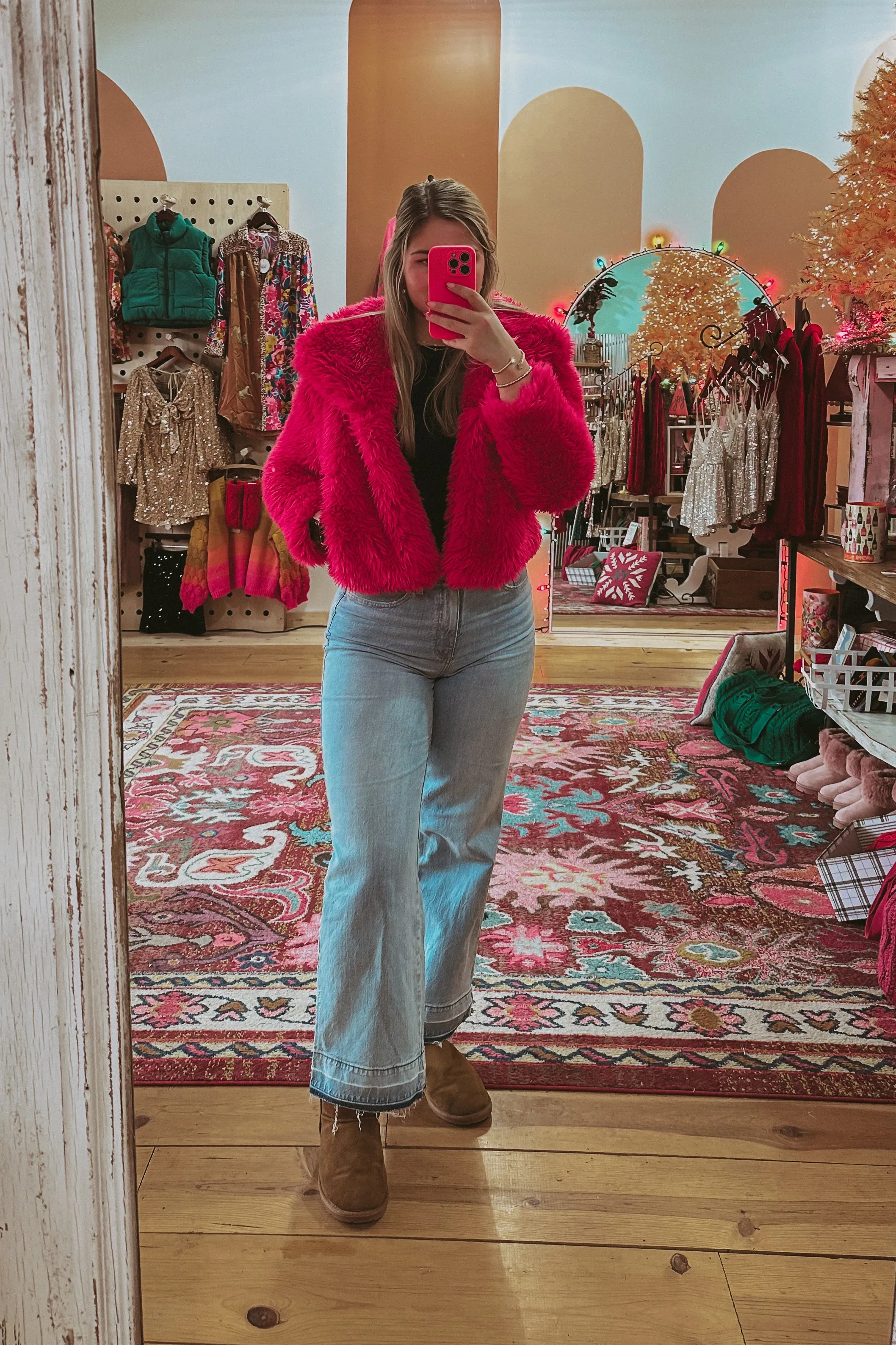 Very Berry Faux Fur Jacket