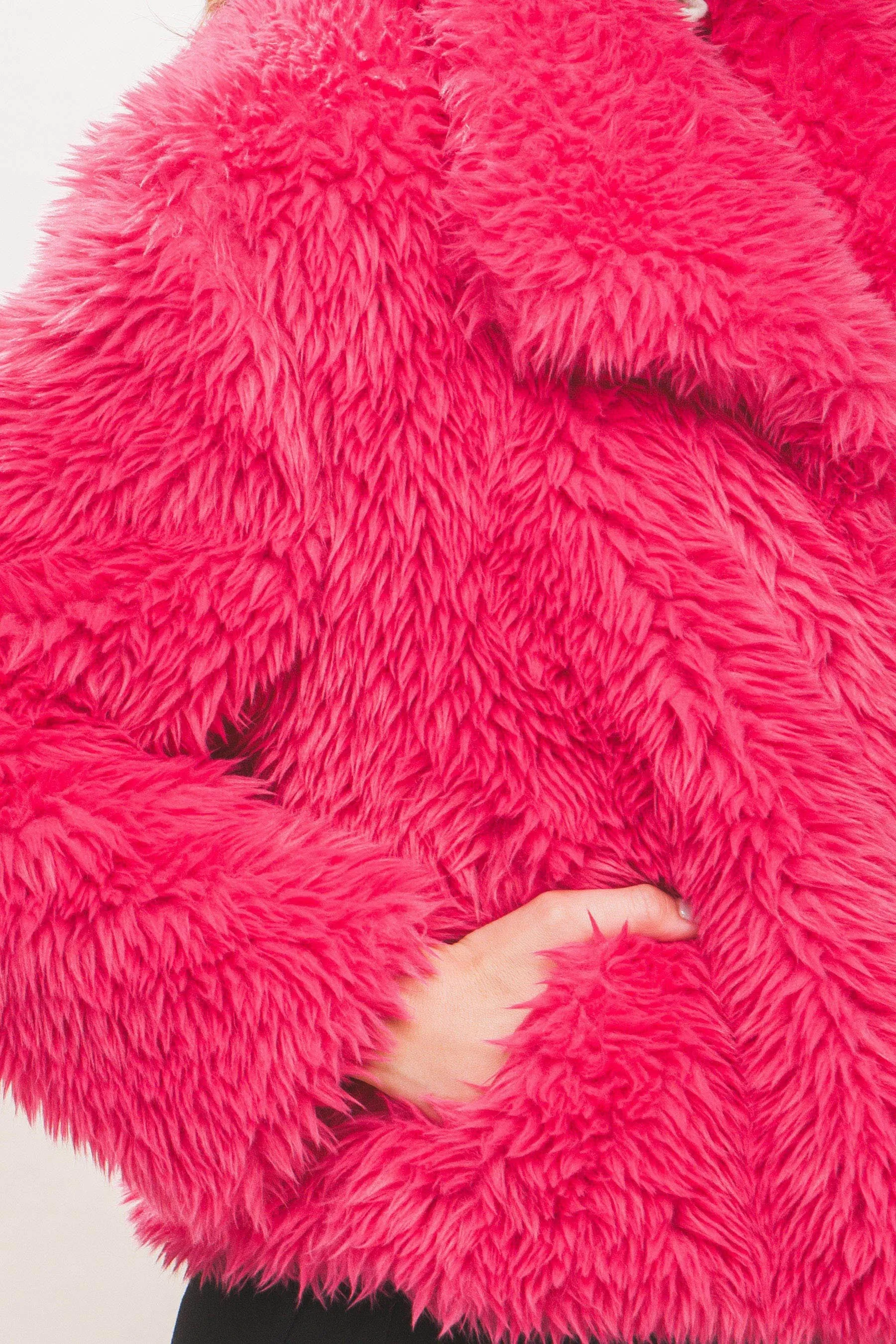 Very Berry Faux Fur Jacket