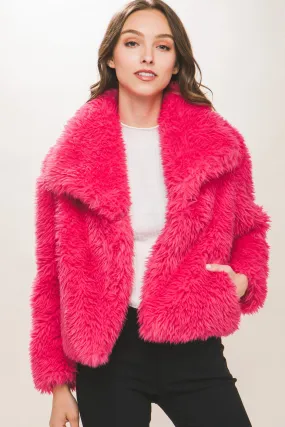 Very Berry Faux Fur Jacket