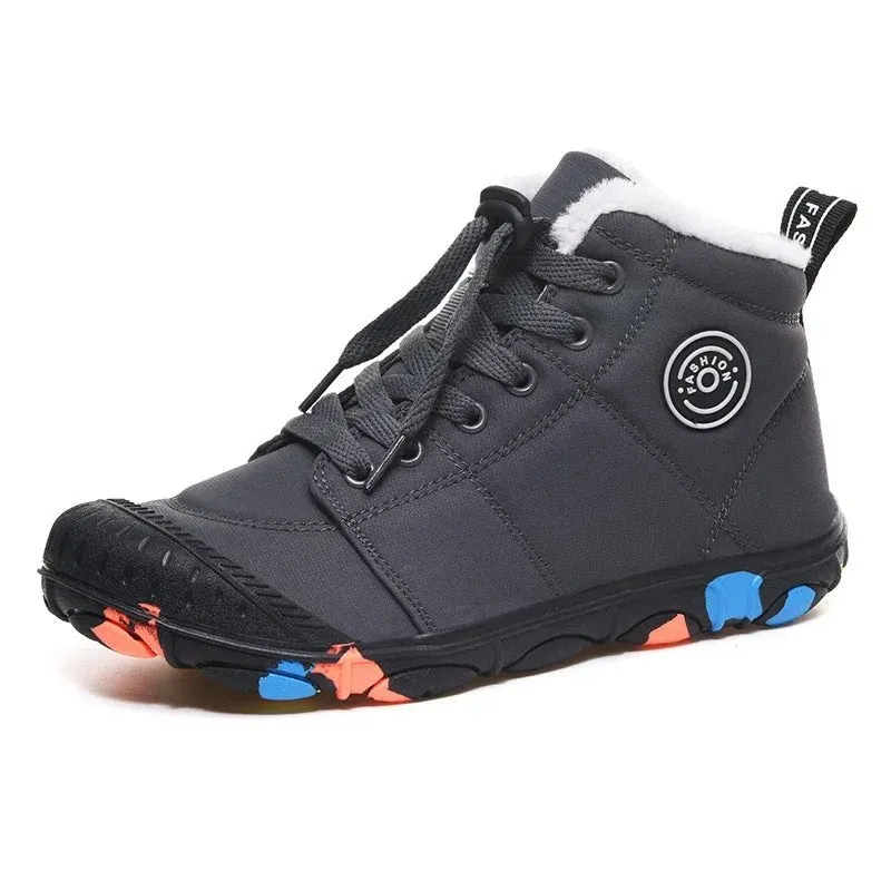 Winter Children Sneakers - Warm Barefoot Snow Boots for Boys and Girls