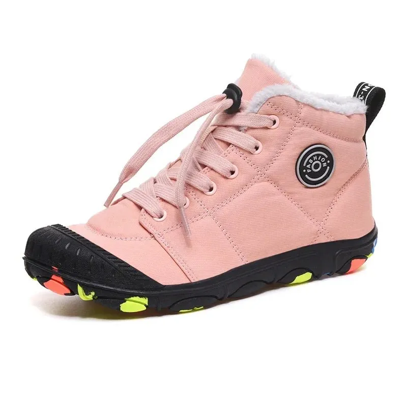 Winter Children Sneakers - Warm Barefoot Snow Boots for Boys and Girls