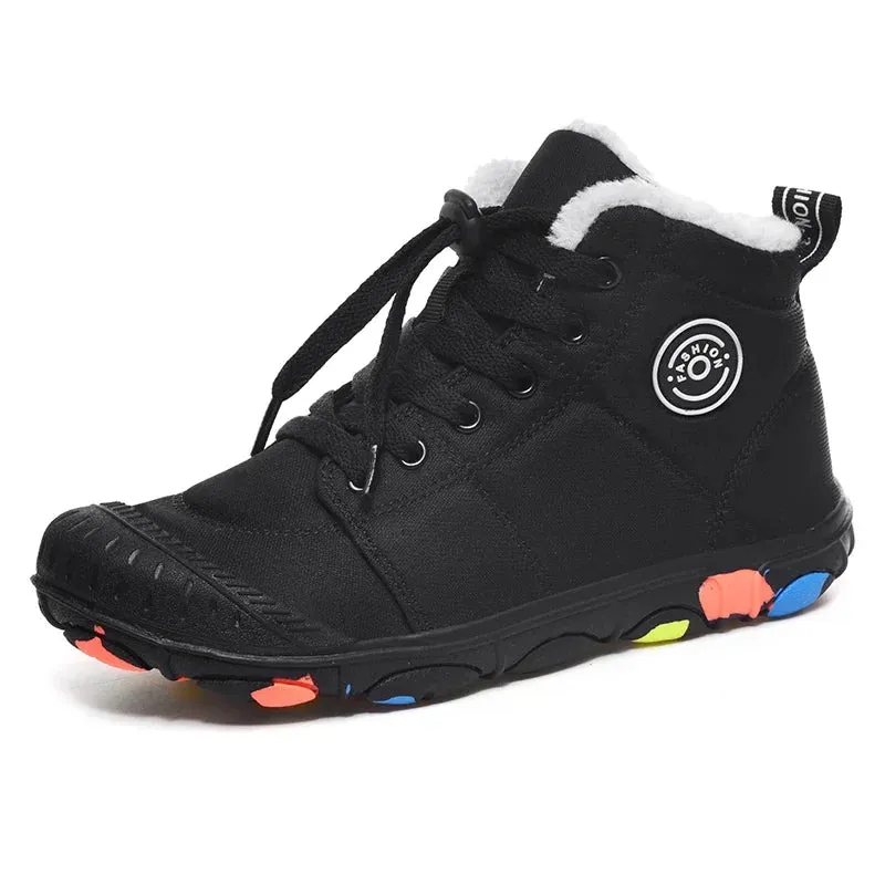 Winter Children Sneakers - Warm Barefoot Snow Boots for Boys and Girls