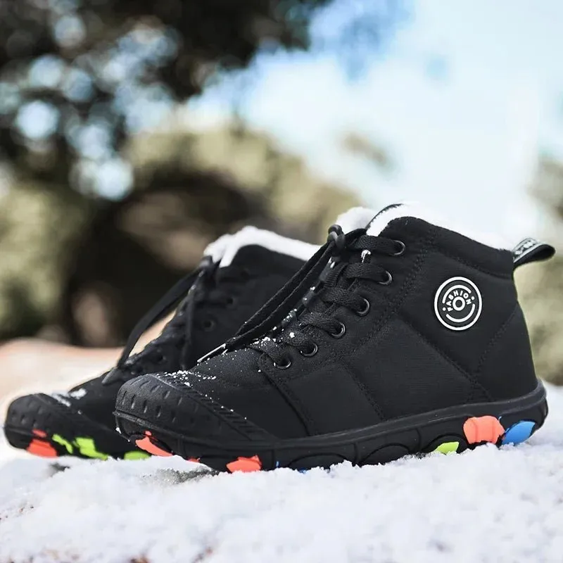Winter Children Sneakers - Warm Barefoot Snow Boots for Boys and Girls