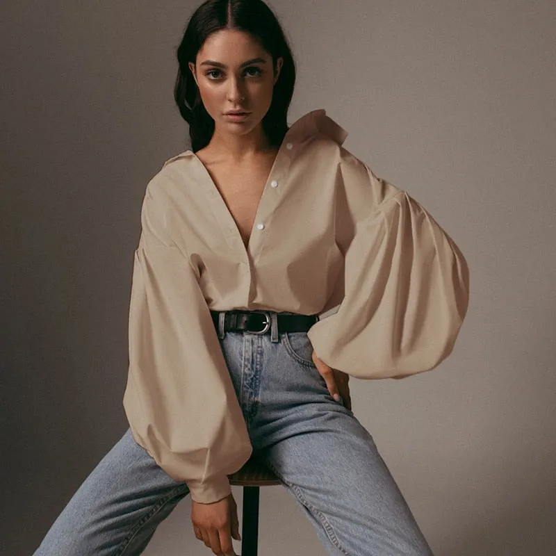 Women Elegant Long Sleeve Blouses