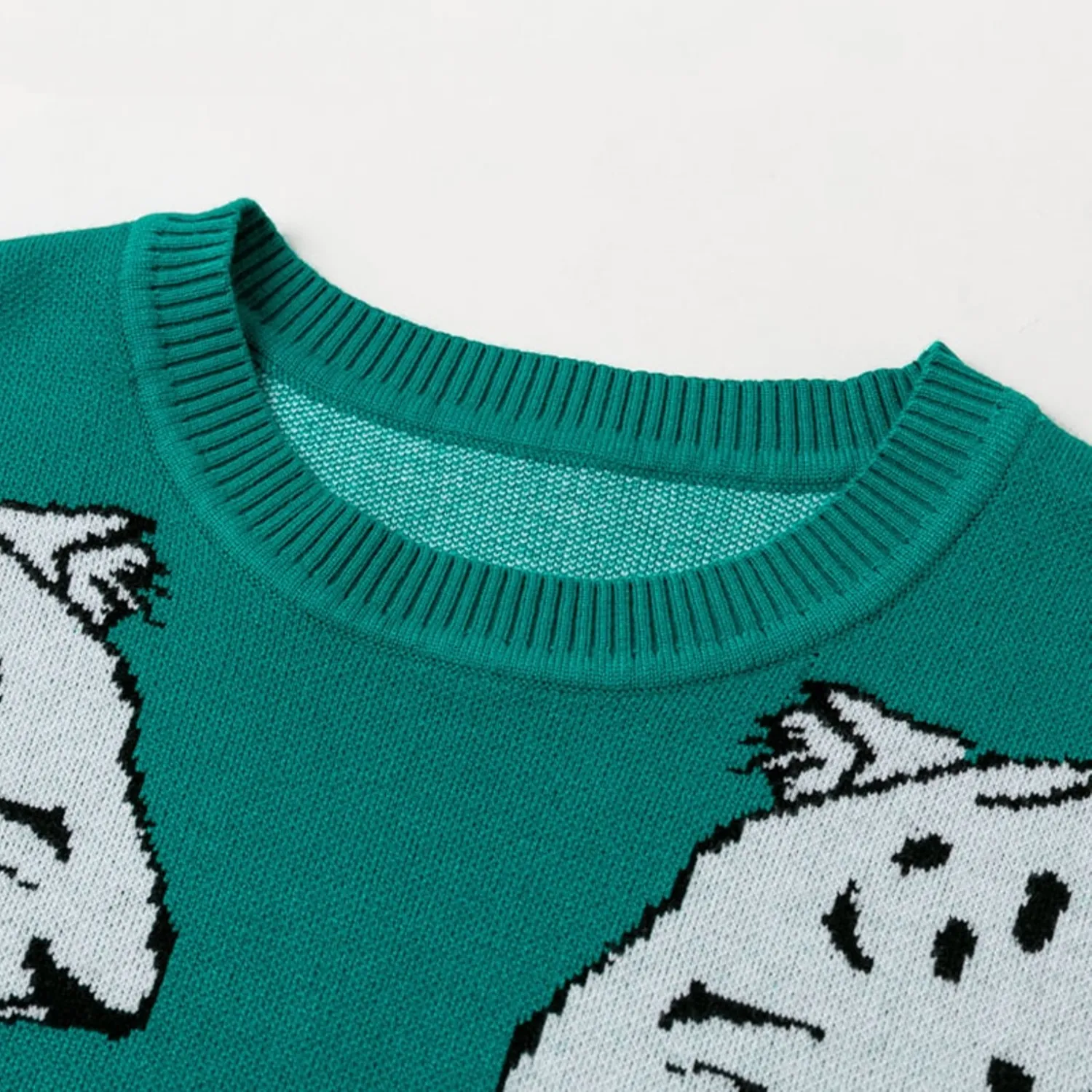 Women's Autumn/Winter Casual Warm Knitted Sweater With Animal Print