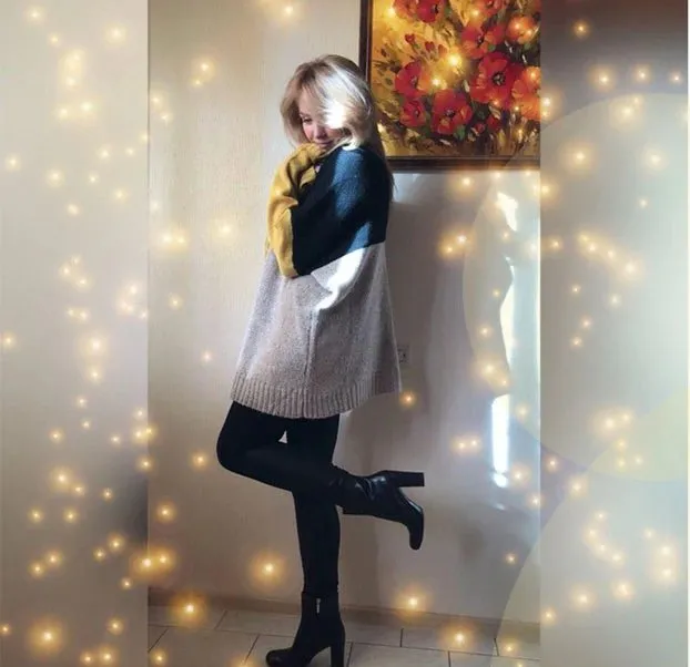 Women's Autumn/Winter Warm Multicolor Casual Knitted Loose Pullover