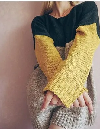 Women's Autumn/Winter Warm Multicolor Casual Knitted Loose Pullover