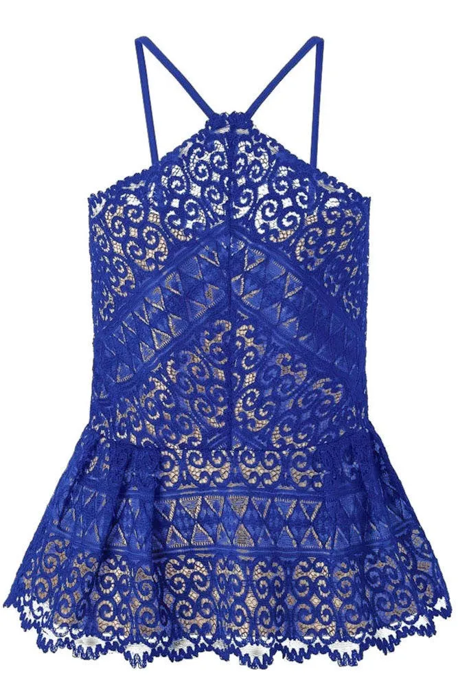 Women's Elegant Tank Top With Floral Lace