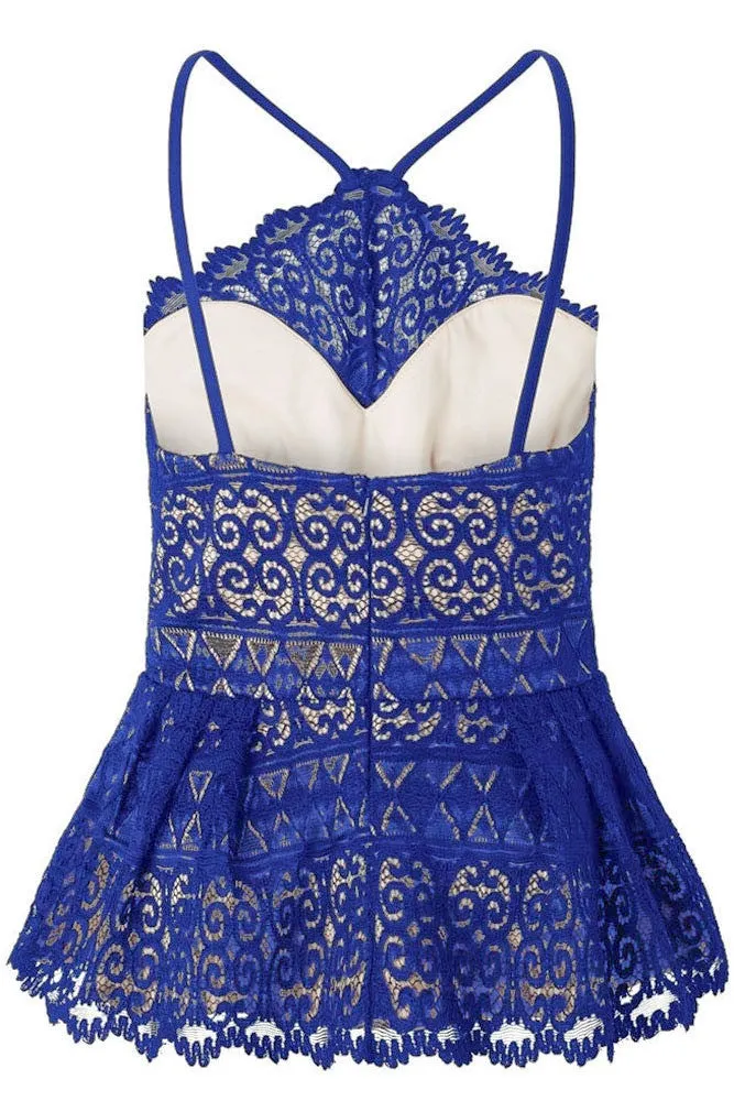 Women's Elegant Tank Top With Floral Lace