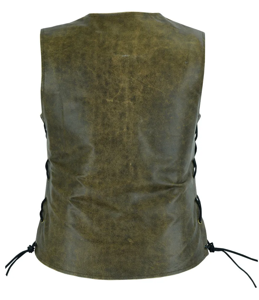 Women's Stylish Longer Body ¾ Lest Vest - Side Laces - Two Tone
